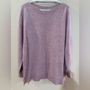 EUC LOFT Speckled Raspberry Color Tunic Sweater, size XL